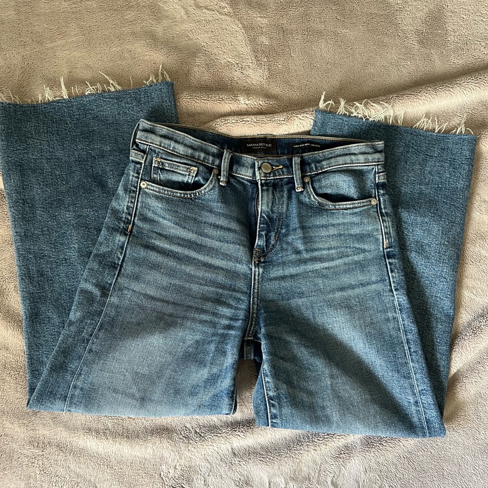 Banana republic wide leg crop jeans